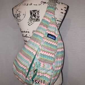 KAVU Women's Pastel Zigzag Sling Bag